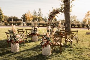 Addobbi floreali per matrimonio in giardino a Perugia